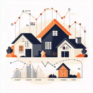 Graphique illustrant la baisse des taux d'intérêt des prêts immobiliers depuis 2023.