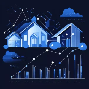 Graphique montrant le ralentissement de la baisse des transactions immobilières et la stabilisation du marché.