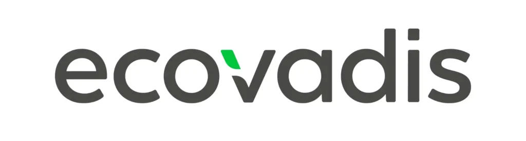 Logo EcoVadis, certification et évaluation des performances en responsabilité sociétale des entreprises (RSE).