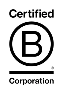 Logo du Label B Corporation, certification pour les entreprises socialement et écologiquement responsables.