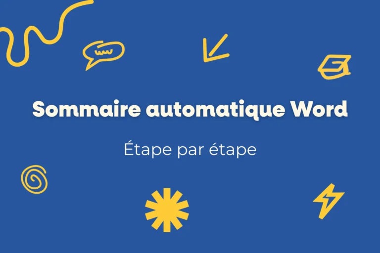 Sommaire automatique Word